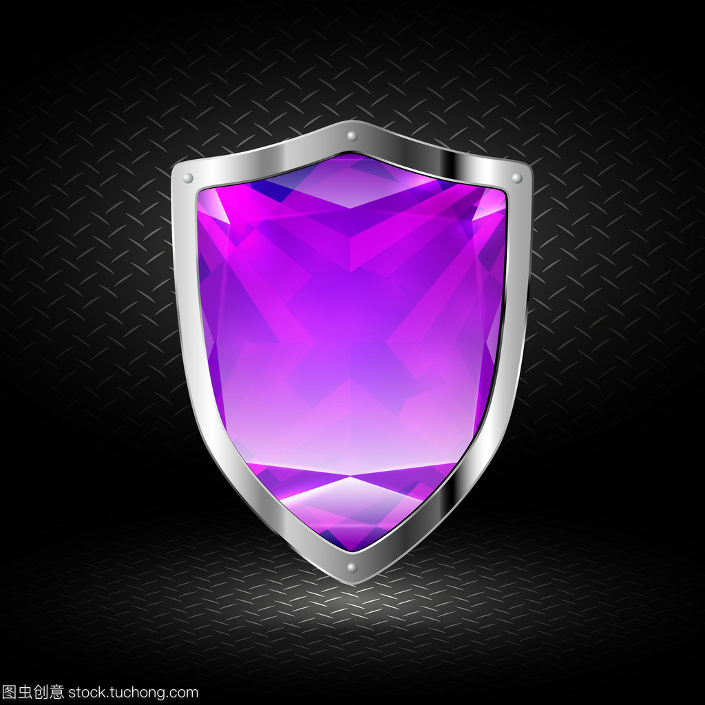 铬紫色水晶盾
